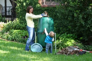 Compost Tumbler in Spring